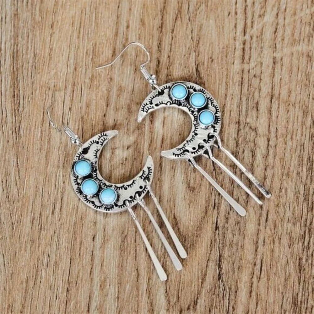 Moon drop earrings N1068